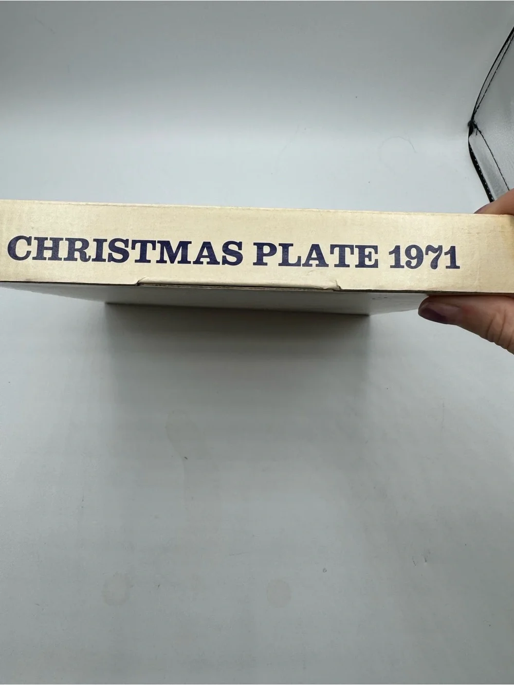 Bavaria Germany Bareuther Christmas Plate Year 1971 Weihnachten Blue and White